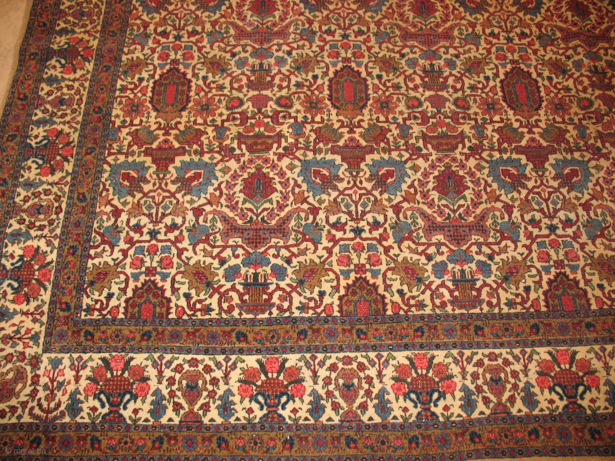 Antique Dabir Kashan Circa 1900 Very good condition Size : 212 X 310