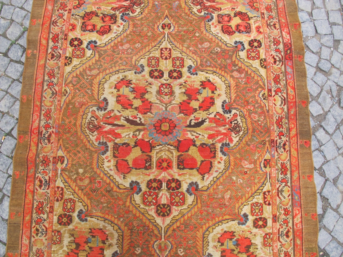 Antique Persian GULFARAN Malayer Gallery rug Circa 1890 Camel heir mean