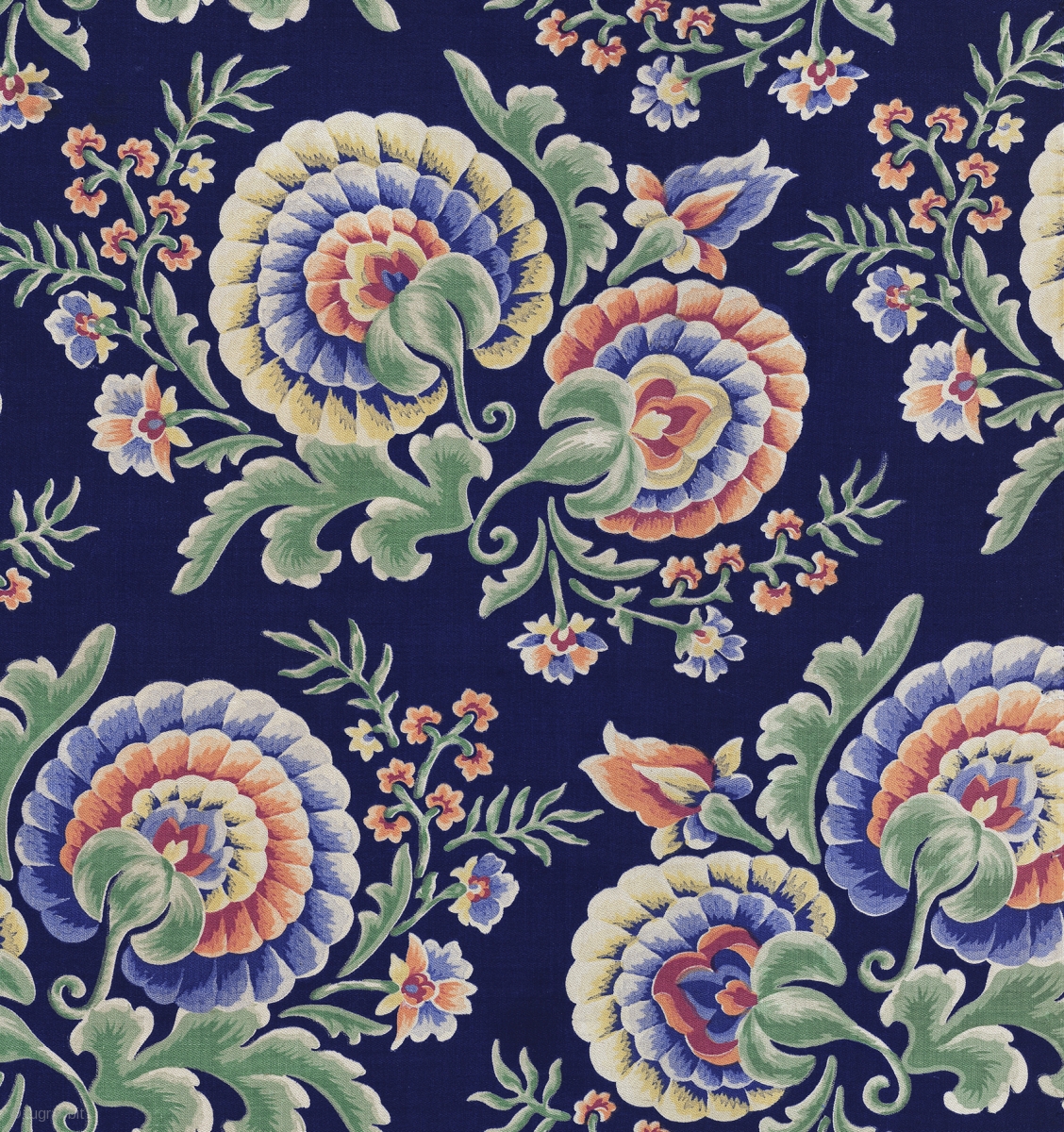 Russian roller-printed cotton cloth. Produced in Russia for export to ...