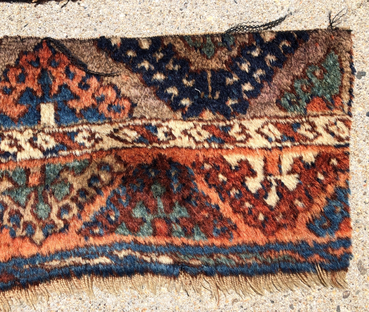 Antique east Anatolian rug fragments. Two pieces from the same old