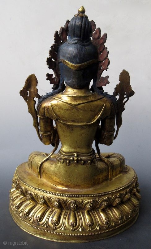 A Gilt Bronze Figure of Ushnishavijaya Sino-Tibet, 18th 