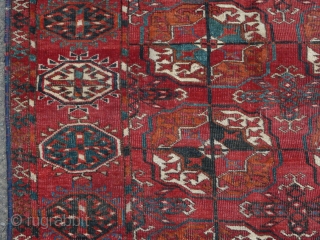 Beautiful Tekke main carpet, circa 1850.                           