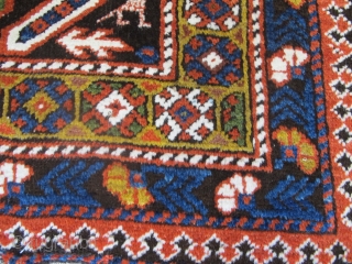 Chi-Chi rug late 19th century, 1.40m x 1.15m. All good dyes, excellent condition.                    