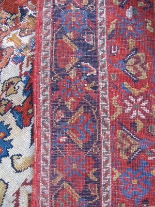 Here is a really beautiful 19th century Afshar rug, 1.67m x 1.31m (5' 5 inches x 4' 3 inches), several old repairs and other damage. Areas of good pile and ends intact.  ...