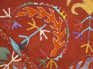 Silk Embroidered Horse Cover,Uzbekistan, early 20th century. 1.05m x 0.62m (3'6" x 2'1")                    