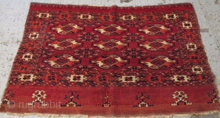 19th century Kizil Ayak Djuval, 1.18m x 0.80m (3'11" x 2'9, nicely drawn with good colour                 