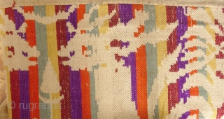 Southeast Asia: Good embroidered old textile from Laos with a “void” silhouette deer pattern woven from all handspun cotton. This piece is approximately 30 to 40 year old- I picked up in  ...