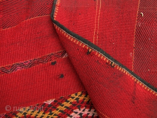 Burmese Antique Textile: Fine and rare Jinghpaw (aka Jingpo in China) “pukhang” heirloom wrap around skirt from Burma’s northern most state of Kachin. This piece is woven in three panels from two  ...