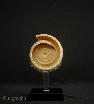 Southeast Asia: Fine and rare large conch shell pendant from Central Thailand Bronze Age, Ban Chiang or Lopburi cultures circa 300-500 CE. Superb condition with minimal calcification~ may still be worn! Included  ...