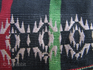 
Naga Blanket with Cowrie Shells: 
Fine, old and rare Chang Naga, three paneled body “prestige” cloth with anthropomorphic cowry shell design. The cloth may have been woven by the Meitei of the  ...