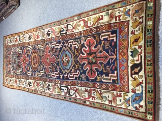 Antique sahsavan rug size 317x115                            