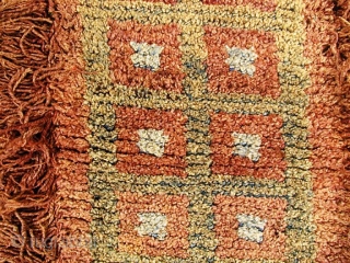 Type: TIBETAN seating rug
Origin: TIBET 
Circa: 1880 
Size/Feet & Inches: 2'7'' x 14'7'' 
Size/Meters: 0.78 x 4.44 
               