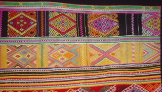 Rare Woman's ceremonial skirt,West Timor . Cotton, warp ikat, supplementary warp and weft weave. Brilliant execution of complex design and weaving.  Outstanding technical masterwork and use of color. Equal to an  ...