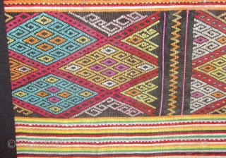 Rare Woman's ceremonial skirt,West Timor . Cotton, warp ikat, supplementary warp and weft weave. Brilliant execution of complex design and weaving.  Outstanding technical masterwork and use of color. Equal to an  ...
