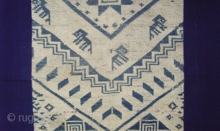 Rare Early Tai Daeng blanket. cotton supplementary weft. Mid 19 Century. 

For more detailed photos see. http://www.ekdecor.com/antique-laotian-textiles-ceremonial-blankets/10094/                