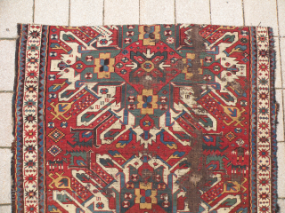 Antique Caucasian Chelaberd rug fragment,143x163cm                            