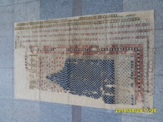 Antıque Anatolıan Fragment Sinekli Gördes Prayer Carpet size: 155x90 cm.                       