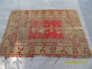 Antıque Anatolıan Fragment Göerdes Carpet size: 165x115 cm.                         