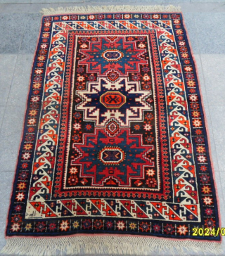 Antique Caucasian Lezgi Kazak Rug
Size: 150x107 cm.
MAİL: makifhali@yahoo.com                         