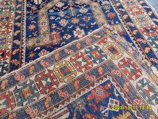 Antique Caucasian Chichi Shirvan Rug size:155x105 cm.                          