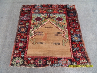 Antiuqe Anatolian Konya Karapinar Prayer Carpet size: 110x101 cm.                        