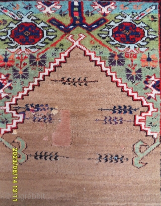 Antiuqe Anatolian Konya Karapinar Prayer Carpet size: 110x101 cm.                        