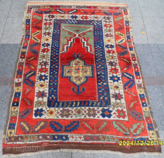 Antique Anatolian Konya Rug
Size: 175 x 125 cm.
Mail: makifhali@yahoo.com                        