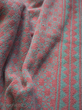 Mid Century Pink And Turquoise Yazd Zilu

275cm x 158cm, circa 1950

Exceptionally beautiful and bold colour combination on this flat-weave from the desert province of Yazd. The complex and highly skilled weaving technique  ...