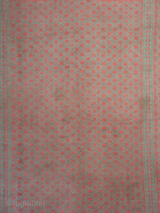 Mid Century Pink And Turquoise Yazd Zilu

275cm x 158cm, circa 1950

Exceptionally beautiful and bold colour combination on this flat-weave from the desert province of Yazd. The complex and highly skilled weaving technique  ...