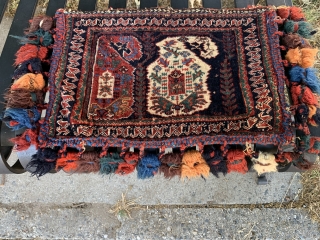 Small Afshar Bag, decent age, Beautiful colors,  Nice weave
good condition, size:  11” x  16”

Please check my EBay for other items:
https://www.ebay.com/itm/303575546870          