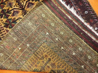 Antique Baluch Prayer Rug Size.186x105cm                            