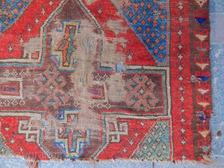 Antique East Anatolian Yörük Rug Fragment                           