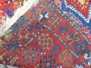 Antique Anatolian Yörük Rug Rug Size.182x92 cm                          