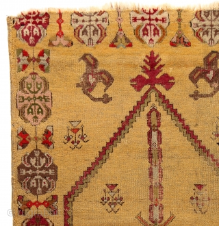 Antique Anatolian Mucur Prayer Rug.
 Size.154x100 cm                          