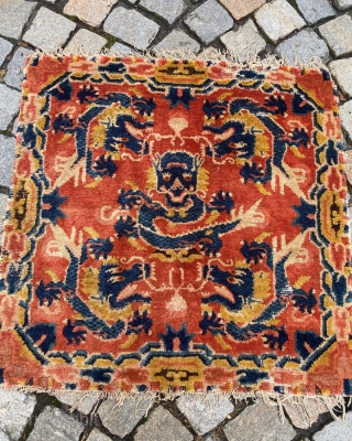 Antique Chinese Rug Bagface                             