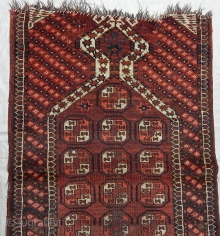 Antique Turkmen Ersari Prayer Rug                            