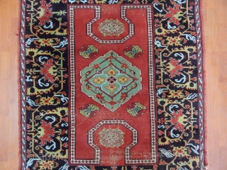 Antique West Anatolian TUDUK Ushak Rug  Size.155x120cm                         