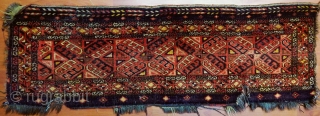 Antique Turkmen Chodar Rug Trapping 
size.47x145 cm                          