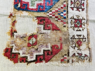Antique Anatolian Rug Fragment                             