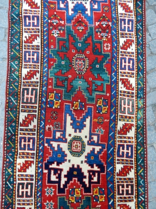 Antique Caucasian Lezgi Rug                             
