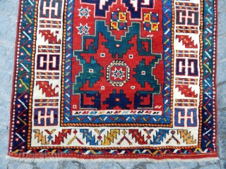 Antique Caucasian Lezgi Rug                             