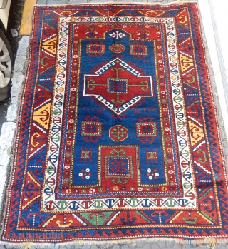 Antique Caucasian Fahrola Kazak Rug 
Size:207x160 cm                          