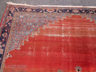 solid antique persian bidjar rug great medallion design 8' 8" x 10' 8" wear at one end some black spots minor moth no dry rot clean rug no pets 685 plus shipping.
SOLDDDDDDDDDDDDDDDDDDDDDDDDD 