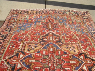 antique heriz rug good colors great pile no dry rot and no stain ready to go 7' 7" x 10' 11" everything sells here. SOLDDDDDDDDDDDDDDDDDDDDDDDDDDDDDDD        