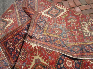 persian karaja rug great rare size great colors solid rug no dry rot no damage some wear as shown 8'  x  10' 9" clean everything sells here check me outSOLDDDDDDDDDDDDDDDDD  ...