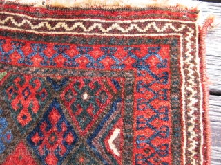 Antique Jaff Kurd bag face, hand knotted wool on a wool foundation, Iran, ca. late 19thC, a beautiful example of Kurdish weaving, finer than most I see, and a great silky wool,  ...