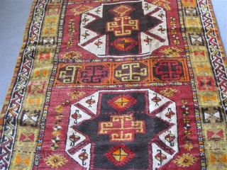 Couple of Anatolian runners, Bergama Yoruk 100x400 cm (cfr Zipper fig.179 pag.213, Bruggeman fig 117 pag 226) and Karapinar Yoruk 94x370cm . Five  medallions for each runner. For single purchase: 800€  ...