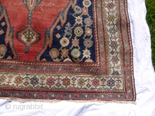 Mazlagan West Persian Rug - low in pile, nice colours. 190cm x 135cm (6'3" x 4'5"). £240 GBP + Postage.             