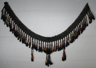 Central Asian Tassels, Silk/Wool/Cotton/Glass and Metal beads, 38 inches long                       