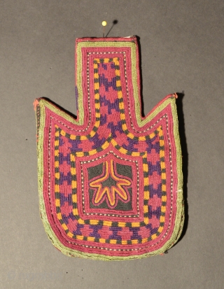Baluch Embroidered Bag, Silk/Cotton, 20th Century, 8 x 5 inches                       